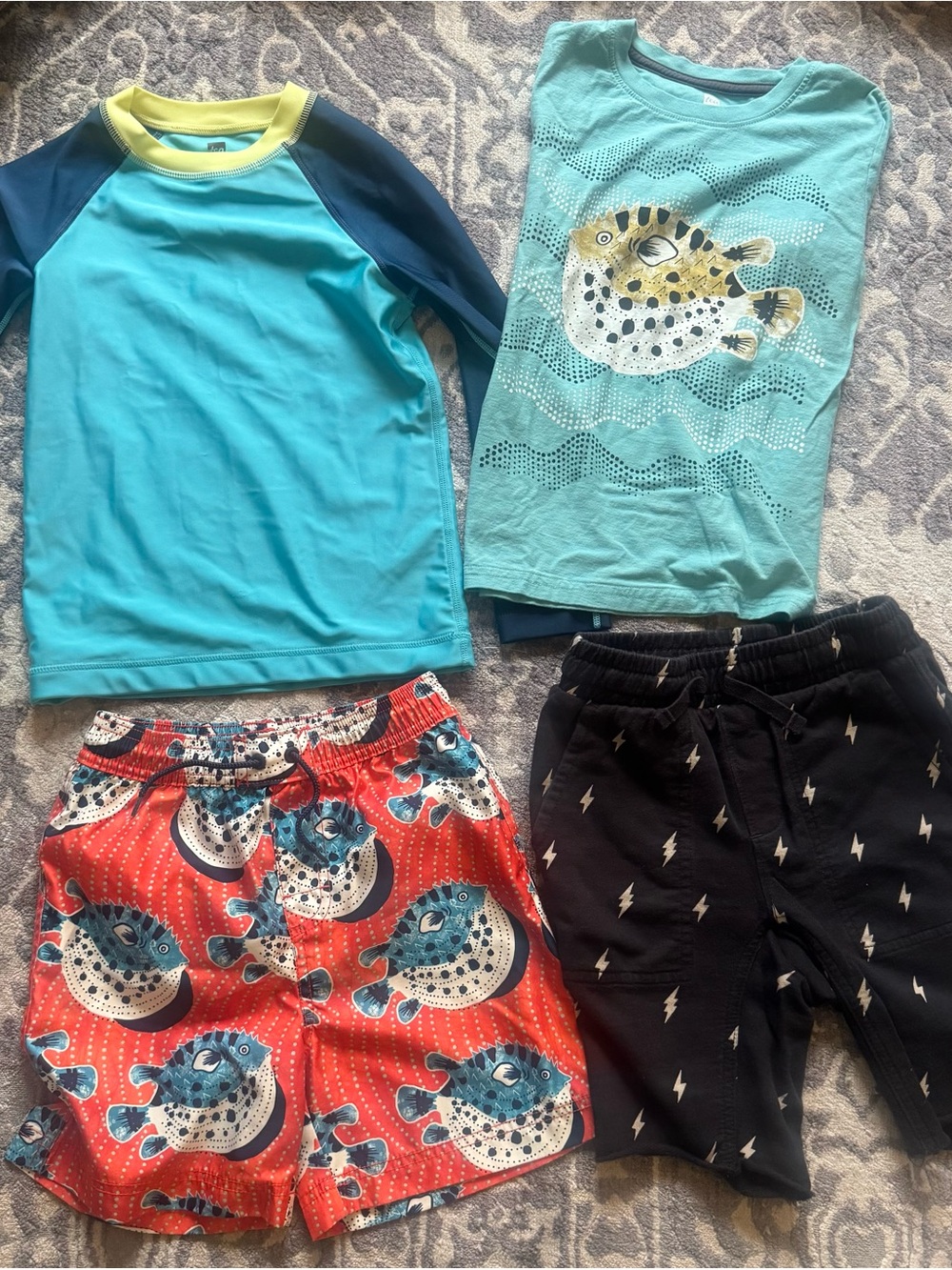 Tea Collection puffer fish bundle swim rash guard